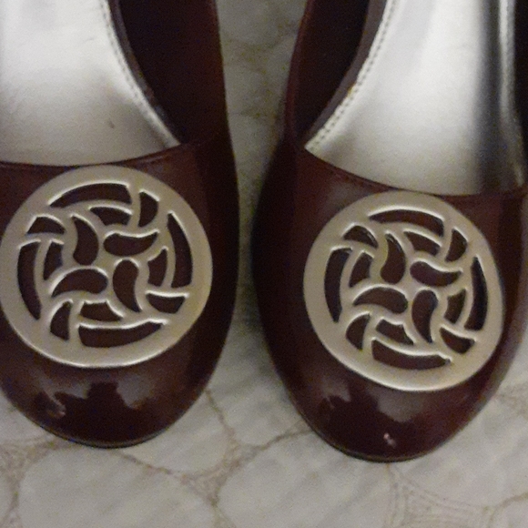 Fioni wedge maroon shoes - Picture 5 of 8